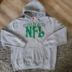 Philadelphia Eagles Mitchell & Ness NFL Shield Throwback Hoodie Sweatshirt 3XL